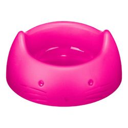 Comedouro Plástico Gato Sanremo 200ml Rosa