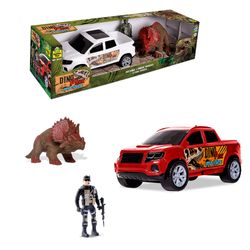 Brinquedo Dino Park Adventure Samba Toys Carro-Soldado-Dino