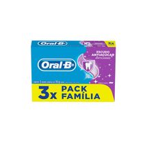 Creme Dental Oral-B Escudo Antiaçúcar 70g 3 Unidades
