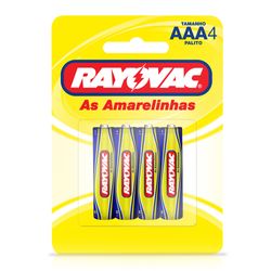 Pilha Rayovac Amarelin Com 4 Aaa-Pal