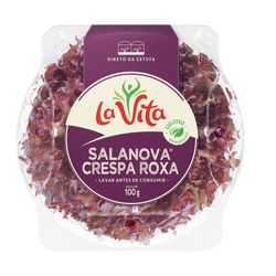 Salanova Mini Crespa Roxa La Vita Bandeja 100g