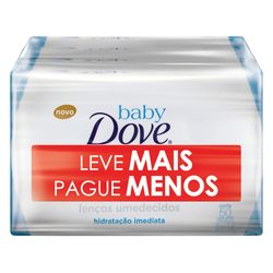 Lenço Umedecido Dove Baby com 50 4 Pctes Lv + Pg- Hidr Enriq