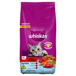 Alimento Gatos Castrados Whiskas Carne 2,7Kg