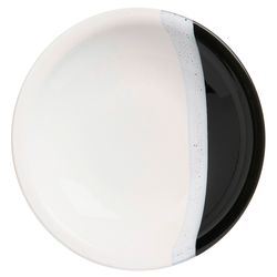 Prato Fundo Cerâmica Beatriz 23cm Atual Preto-Branco