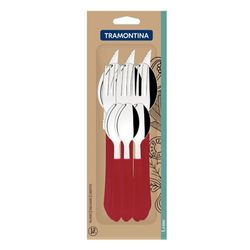 Faqueiro Inox Tramontina Leme Vermelho 12 peças