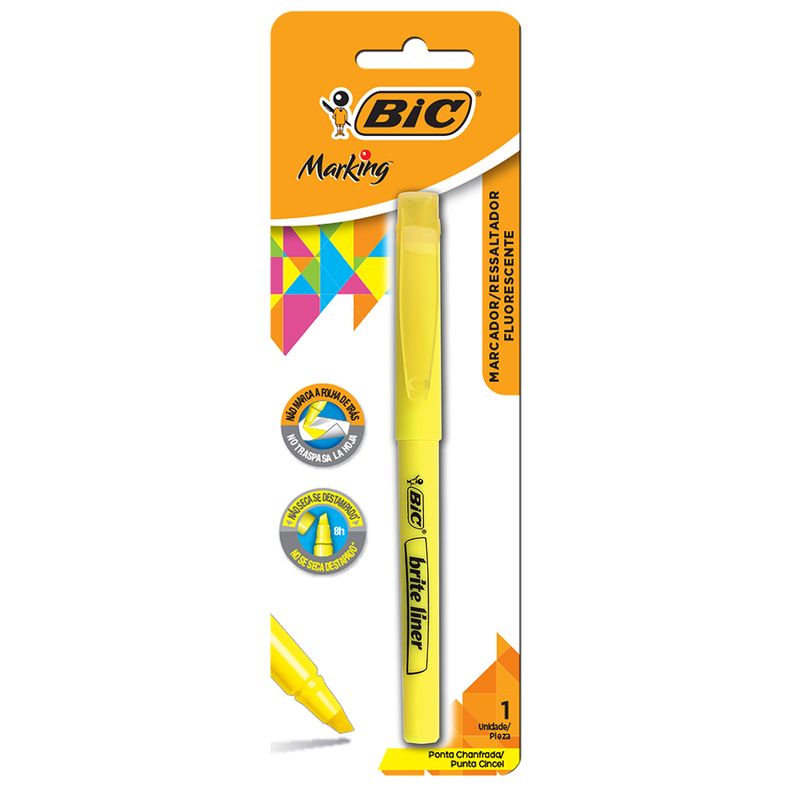 CANETA-MARCAD-FLUORESC-BIC-BRITE-LINER