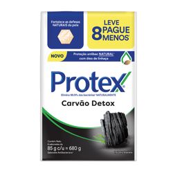 Sabonete Protex Carvão Detox 8 Pack 85g