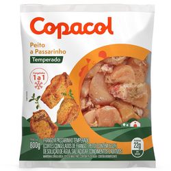 Peito Frango Passarinho Temperado Copacol 800g