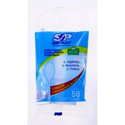 Colher Descartavel Sobremesa Sert.Plast C/50