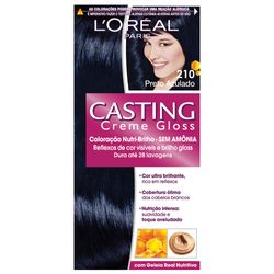 Tintura Casting Creme Gloss Preto Azulado 210