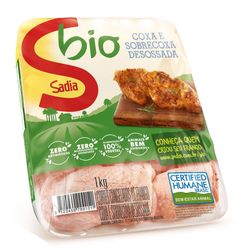 Coxa Sobrecoxa Sadia Bio 1Kg Bandeja Desossada