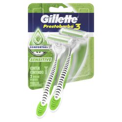 Aparelho de Barbear Gillette Prestobarba3 Sensitive 2 Un