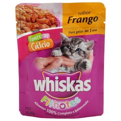 Alimento Gato Whiskas 85g Sachê Frango Jr