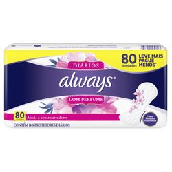 Protetor Diário Always com Perfume 80 Unidades