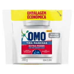 Tira Manchas Omo Extra Poder Roupas Brancas Pó Refil 380 G