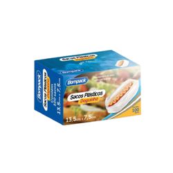 Saco Hot Dog Bompack 13,5X7,5 Com 100 Unidades