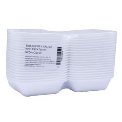 Embalagem Isopor X Salada King Pack Media C/20 Unidades