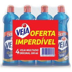 Kit com 4 Limpadores Veja Gold Multiuso Original 500ml