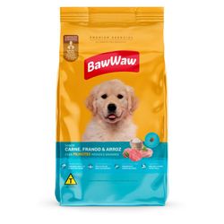 Alimento Cão Baw Waw 900G Car/Fg/Ar Filhotes Médios/Grandes