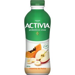 Leite Fermentado Líquido Activia Vitamina Frutas 800g
