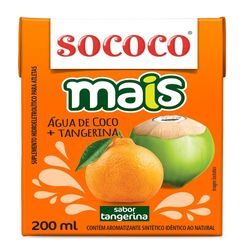 Água De Coco Sococo Mais Tangerina 200ml