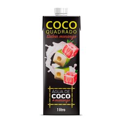 Água de Coco Quadrado Morango 1l