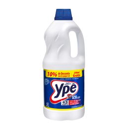 Água Sanitária Ypê Cloro Ativo Leve 2L Pague 1,8L