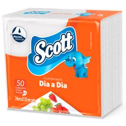 Guardanapo Scott Dia a Dia 24x21,8 com 50 unidades