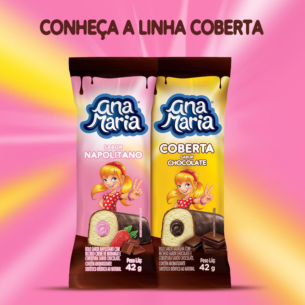 Ana Maria - Ana Maria Chocolate: bolinho de baunilha com recheio