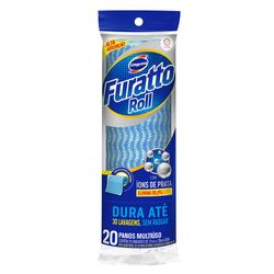 Pano Multi Uso Furatto Roll Com 20 Unidades Azul