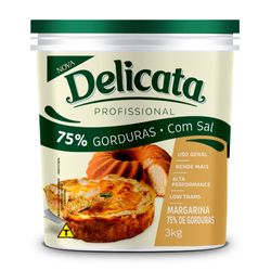 Margarina Delicata 75% 3kg com sal