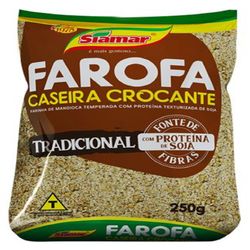 Farofa Crocante Siamar 250g Com Proteina Soja