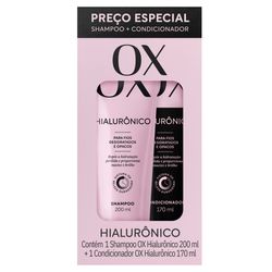Shampoo 200ml e Condicionador OX 170ml Hialurônico