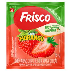 Refresco Em Pó Frisco 18g Morango