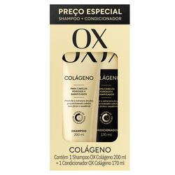 Shampoo 200 e Condicionador 170ml OX Colágeno Preço Especial