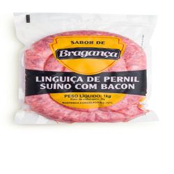 Linguiça Pernil Com Bacon Sabor Bragança 1Kg