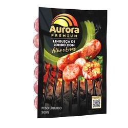 Linguiça de Lombo com alho e ervas Aurora Premium 500g