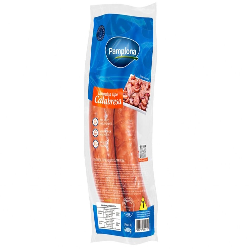 Encontraproduto.com.br - Linguiça Calabresa Pamplona Pacote com 400g