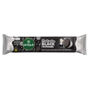 Biscoito recheado Leite Maltado Piraquê Black 85g baunilha