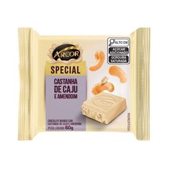 Chocolate Arcor Special Castanha Caju Branco 60g