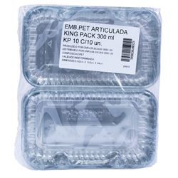 Embalagem Pet Articulada King Pack 300ml com 10 Unidades