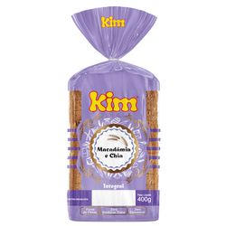 Pão Kim 400g Forma Macadâmia e Chia