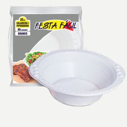 Saladeira-Pipoqueira Descartável Festa Fácil Bca 25cm Com 5