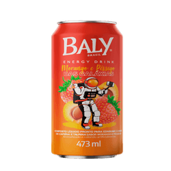 Energético Baly Morango e Pessêgo 473ml Lata