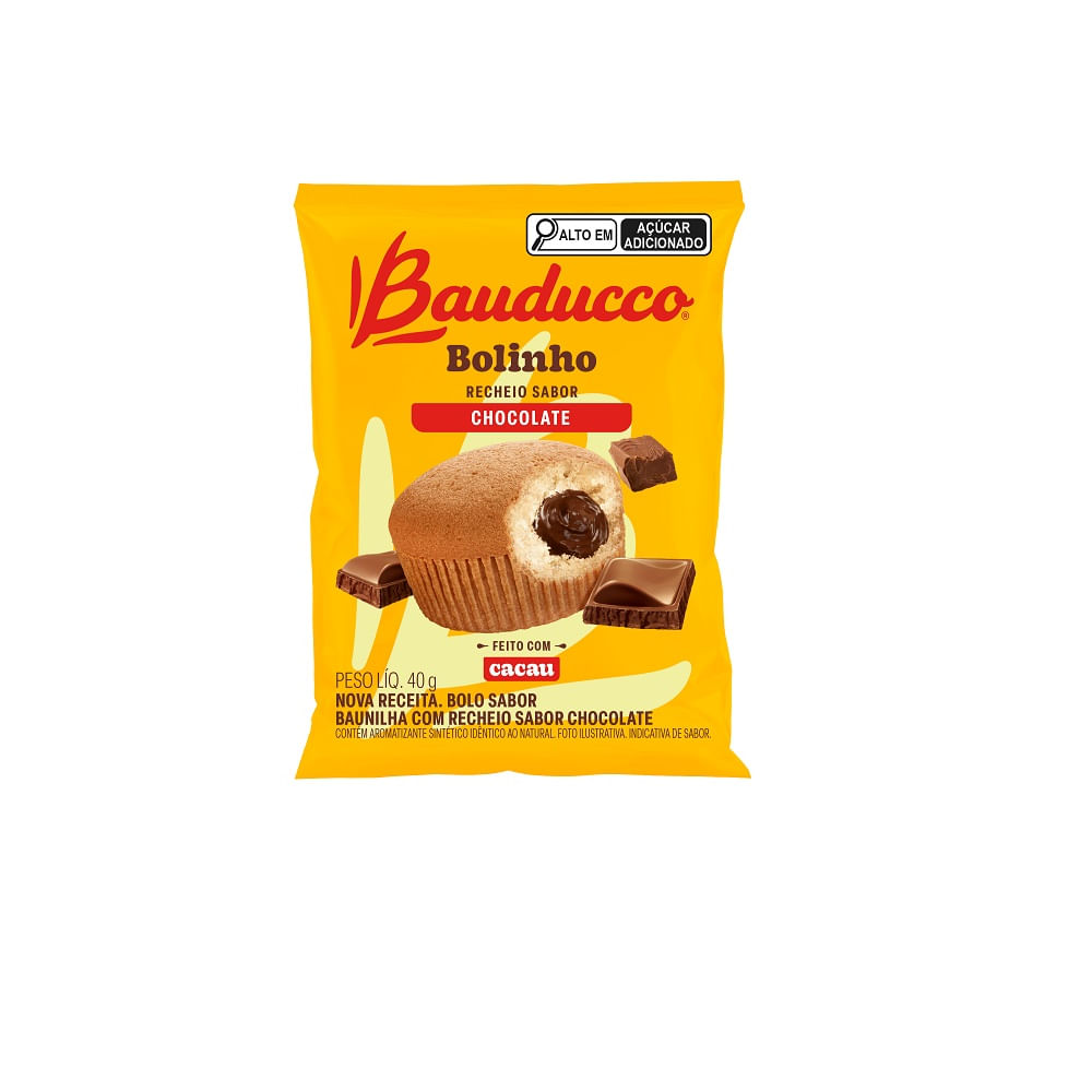 Bolinho Baunilha com Chocolate Bauducco 40g - Paulistão Atacadista