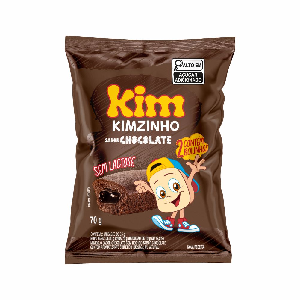 Mini Bolo Kim 70g Baunilha com Chocolate - Paulistão Atacadista