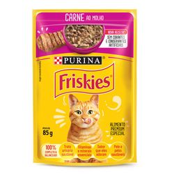 Ração Ração Úmida Gatos Adultos FRISKIES Carne 85g