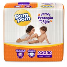 Fralda Pom Pom Protek Proteção Mãe Mega XXG Com 30