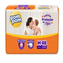 Fralda Pom Pom Protek Proteção Mãe Mega MD Com 48