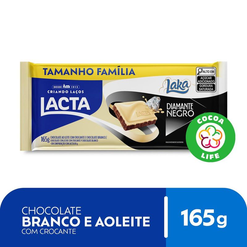 CHOC-LACTA-165G-TAB-DIAM-NEG-LAKA
